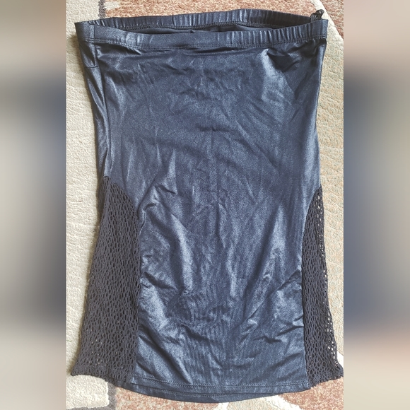 Ladies Black Sexy Strapless Tube SLD Collection Sexy Nylon/Mesh Dress Size M / L - Picture 7 of 14